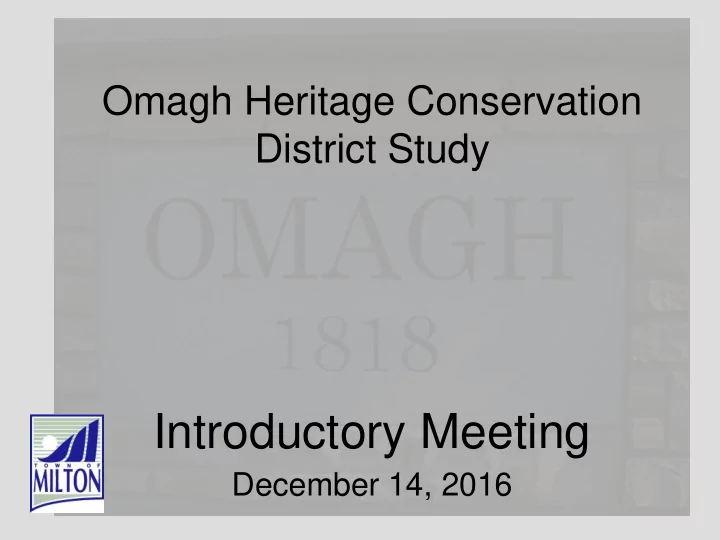 introductory meeting