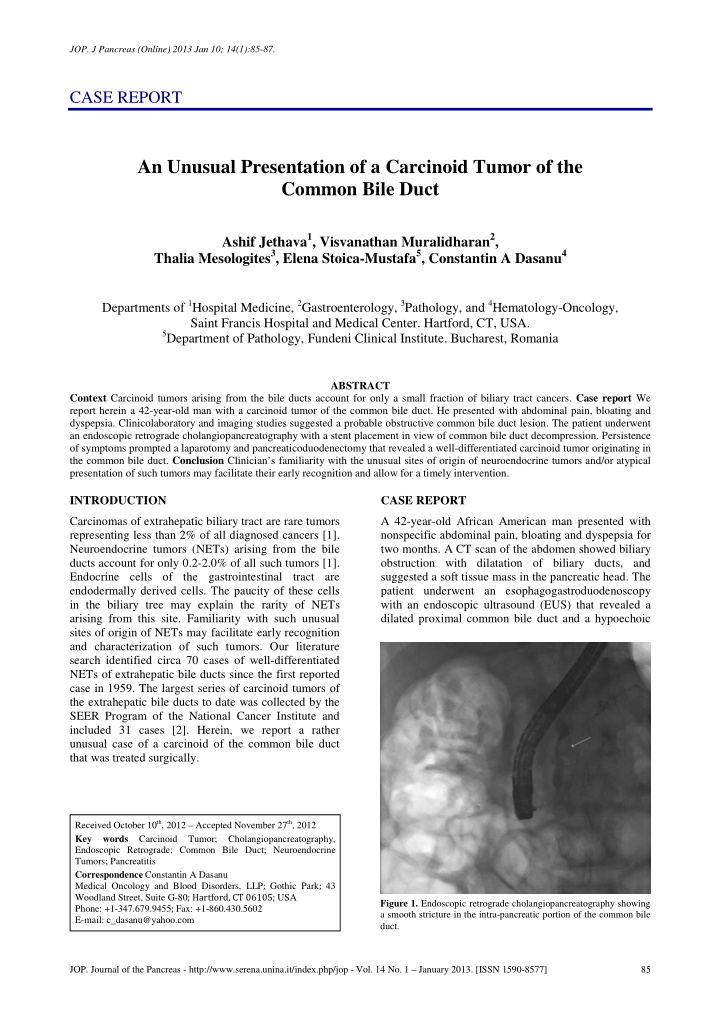 an unusual presentation of a carcinoid tumor of the