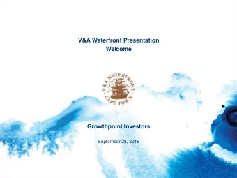 Welcome  Growthpoint Investors  September 28, 2016  Business update  Alex Kabalin, Retail Executive
