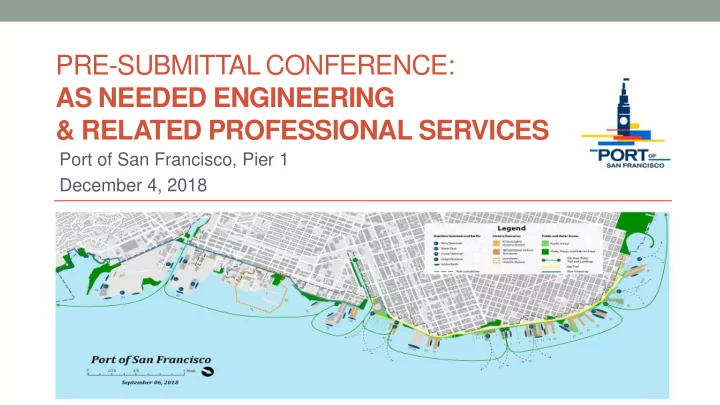 pre submittal conference as needed engineering related
