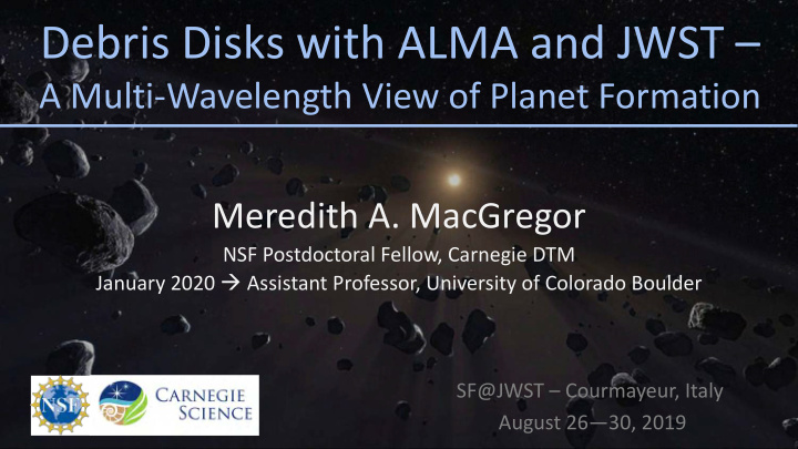 debris disks with alma and jwst