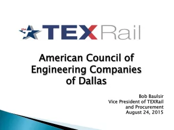 American  American Council  Council of  of  Engineering Companies  En  of Da  Dallas  Bob Bau  Bob