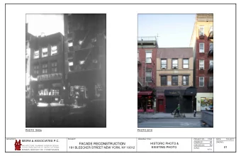 FACADE RECONSTRUCTION  HISTORIC PHOTO &amp;  CHECKED BY:  RM  ARCHITECTURE  PLANNING  INTERIOR