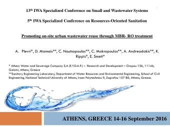 ATHENS, GREECE 14-16 September 2016  PRESENTATION AIM&amp;LAYOUT  2  Aims  Present Athens