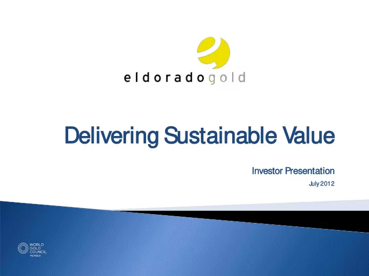 delivering s sustainable v alue