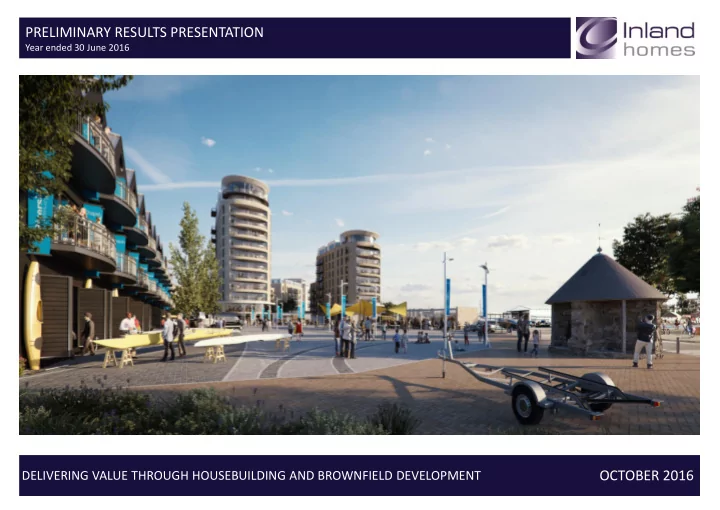 preliminary results presentation