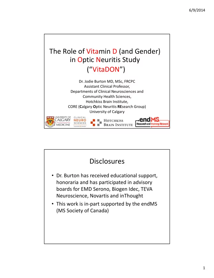 the role of vitamin d and gender in optic neuritis study