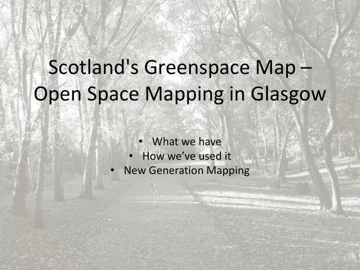 scotland s greenspace map