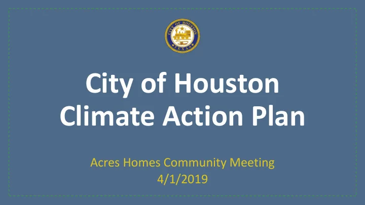 city of houston climate action plan