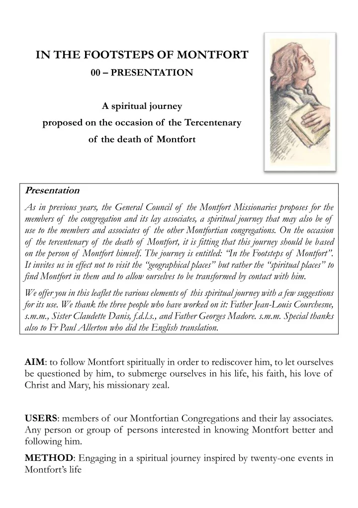 in the footsteps of montfort