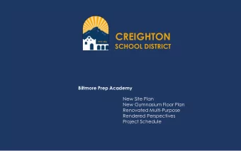 CREIGHTON  SCHOOL DISTRICT  Biltmore Prep Academy  New Site Plan  New Gymnasium Floor Plan
