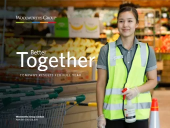 1  FULL YEAR 2020  Woolworths Group Purpose  Contents  F20 Group Summary &amp; Progress  4  Brad