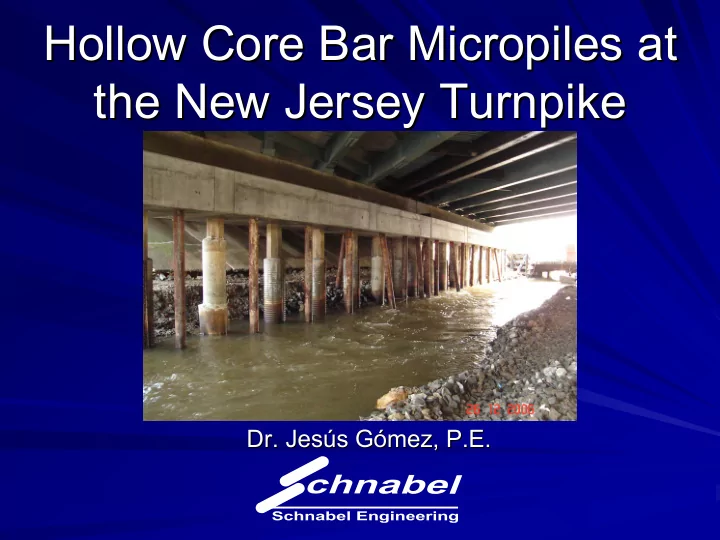 hollow core bar micropiles at hollow core bar micropiles