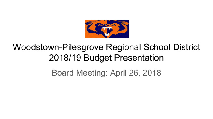 woodstown pilesgrove regional school district 2018 19