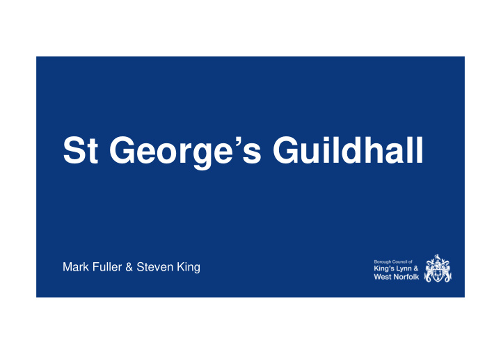 st george s guildhall