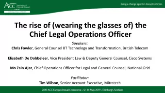 Click to add title  Click to add title  Speakers: Chris Fowler , General Counsel BT Technology and