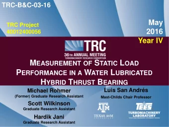 Justification  Compressors, turbochargers, turbo expanders, blowers,  etc., rely on thrust