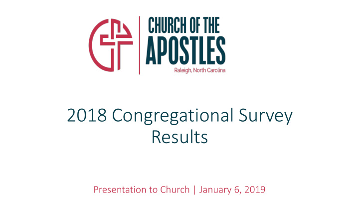 2018 congregational survey results