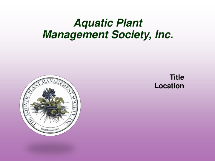 aquatic plant