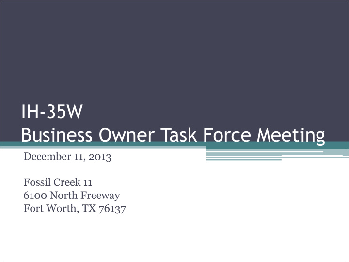 business owner task force meeting