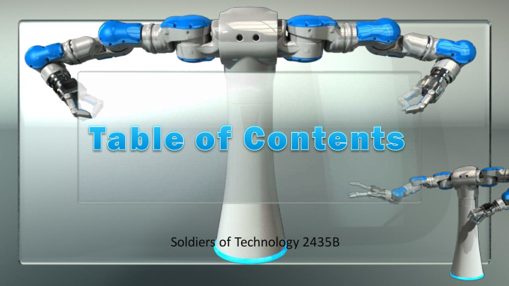 soldiers of technology 2435b table of contents