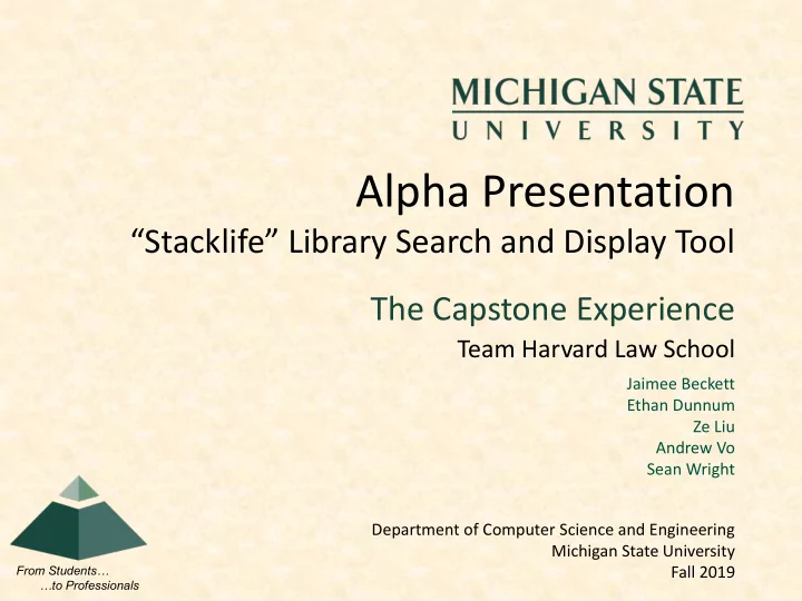alpha presentation
