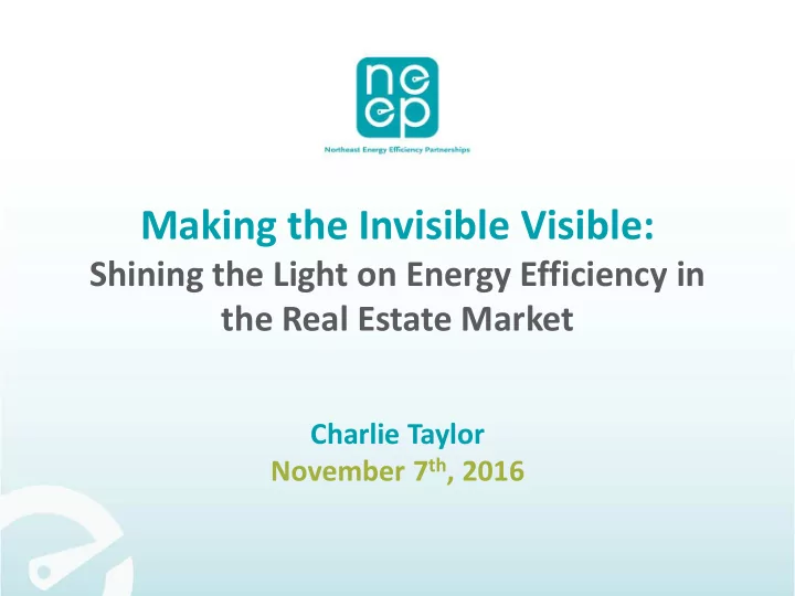 making the invisible visible