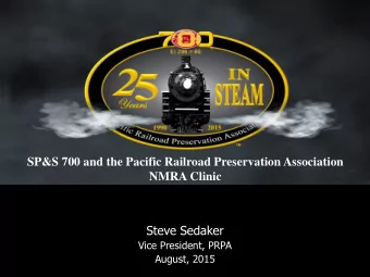 SP&amp;S 700 and the PRPA  SP&amp;S 700 and the Pacific Railroad Preservation Association  NMRA