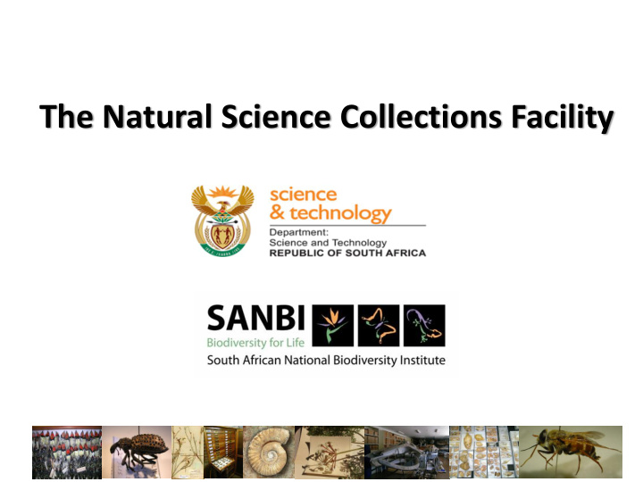 the natural science collections facility