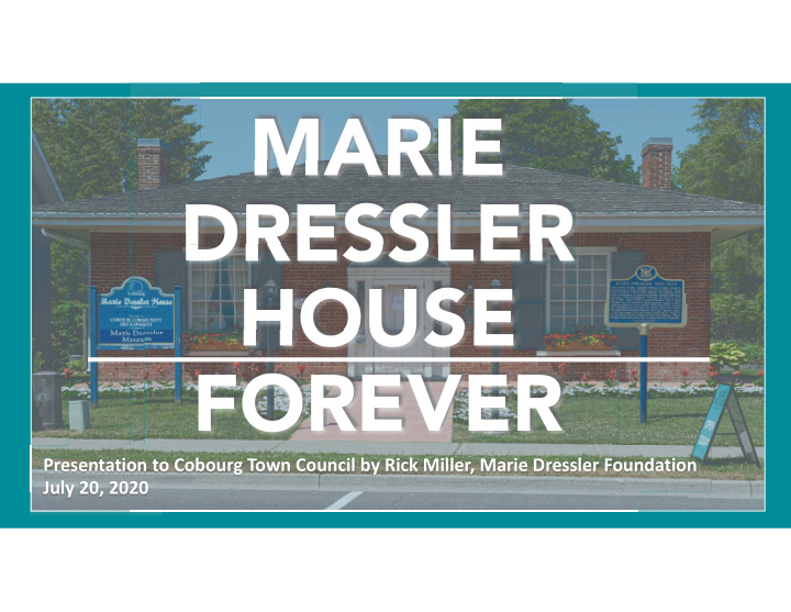marie dressler house forever