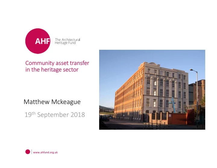 matthew mckeague 19 th september 2018