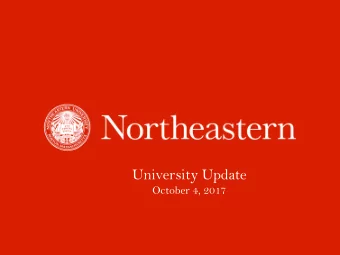University Update  October 4, 2017  1  University Update  New appointments  Undergraduate