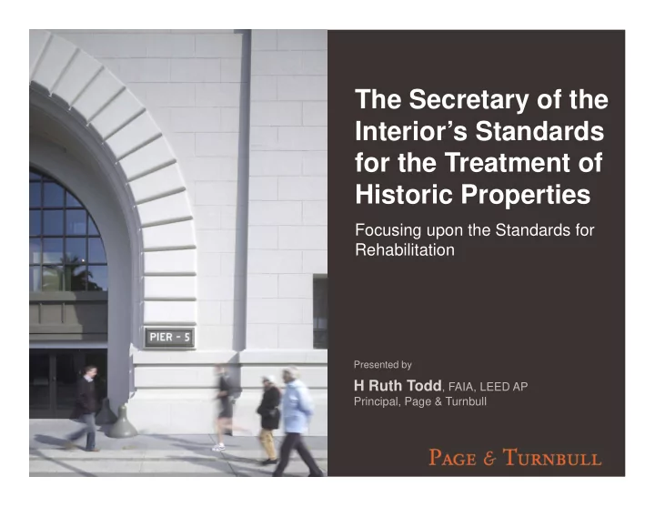 the secretary of the interior s standards for the