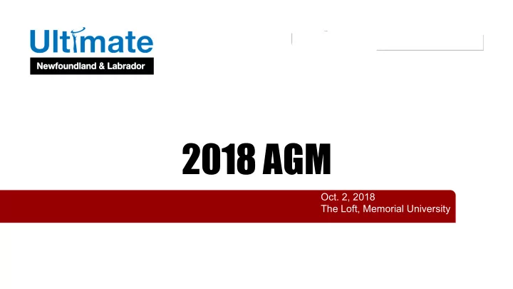 2018 agm