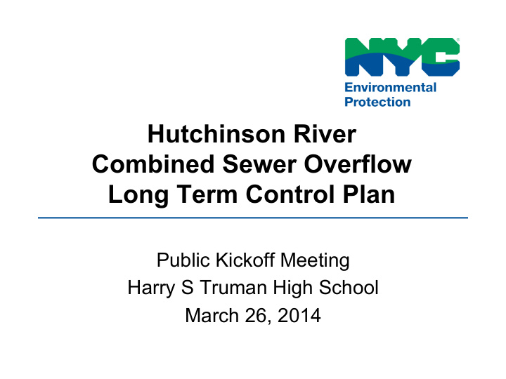 hutchinson river combined sewer overflow long term