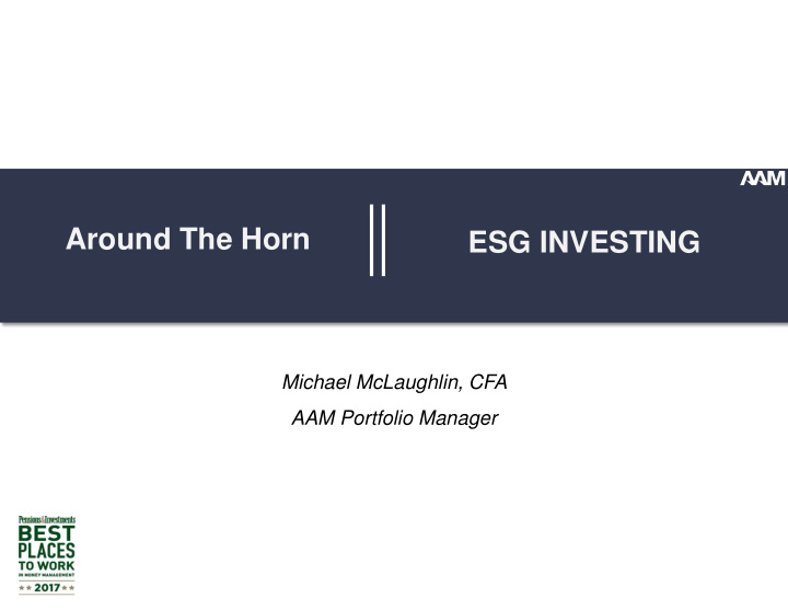 around the horn esg investing