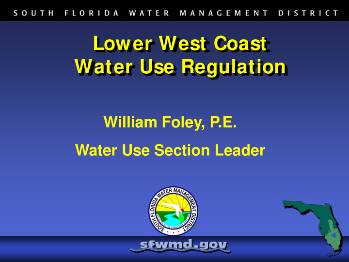 lower west coast water use regulation