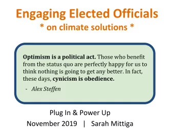 Optimism is a political act. Those who benefit  from the status quo are perfectly happy for us to