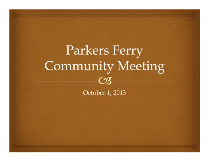october 1 2013 county staff present