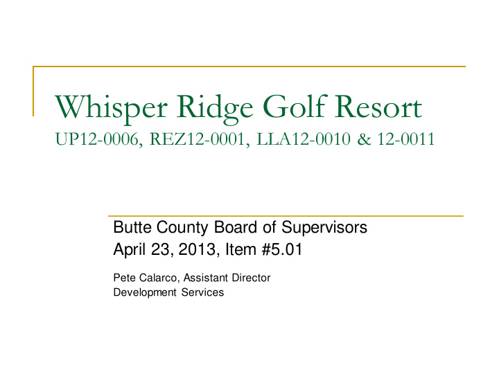 whisper ridge golf resort