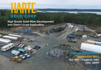 G O L D   C O R P  High Grade Gold Mine Development  and District Scale Exploration  Corporate