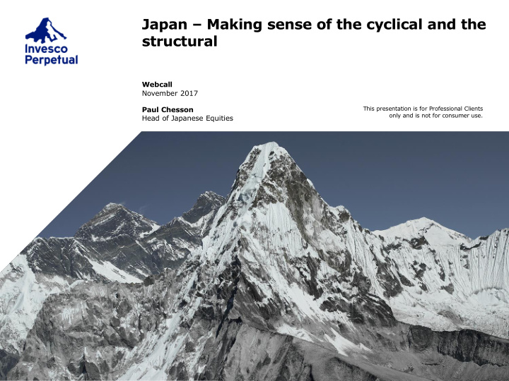 japan making sense of the cyclical and the structural