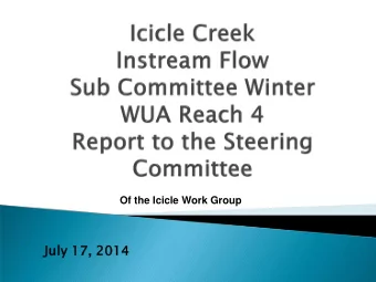 July 17,  y 17, 2014  2014  Foca  cal  Flo  low  Snow Cr  Month  th  Gage  ge  Spec  ecies  es