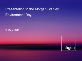 Environment Day  3 May 2011  1  Agenda  Agenda  Renewable Energy Industry Context  Price