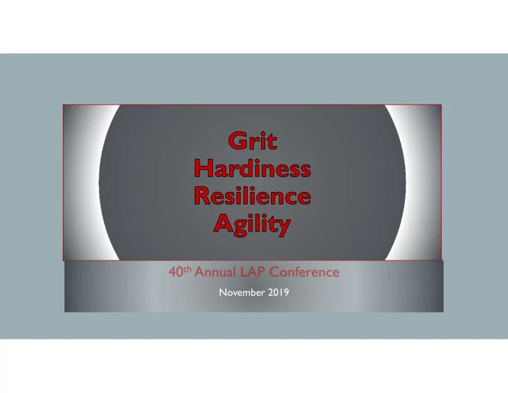 november 2019 the resilient lawyer