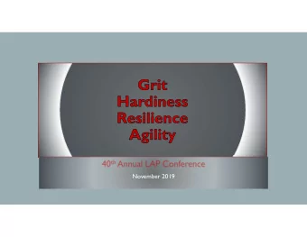 November 2019  THE RESILIENT LAWYER  How is it, when several people are exposed to the  same