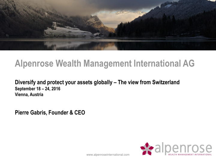 alpenrose wealth management international ag