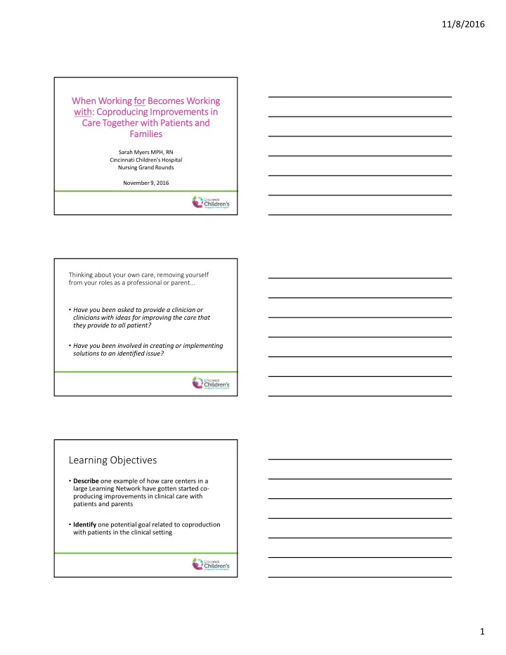 learning objectives