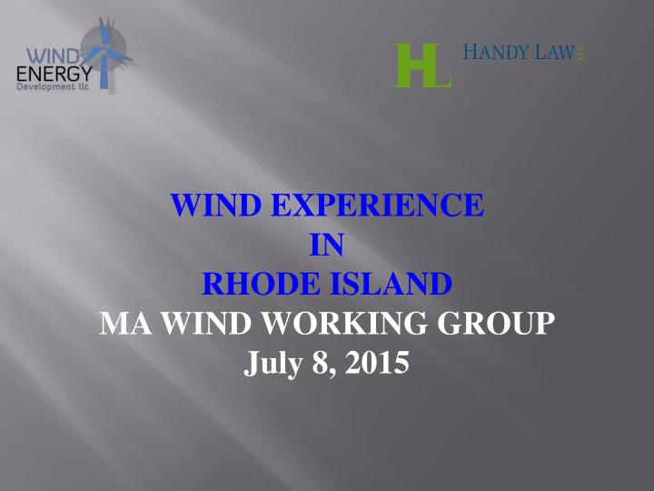 ma wind working group
