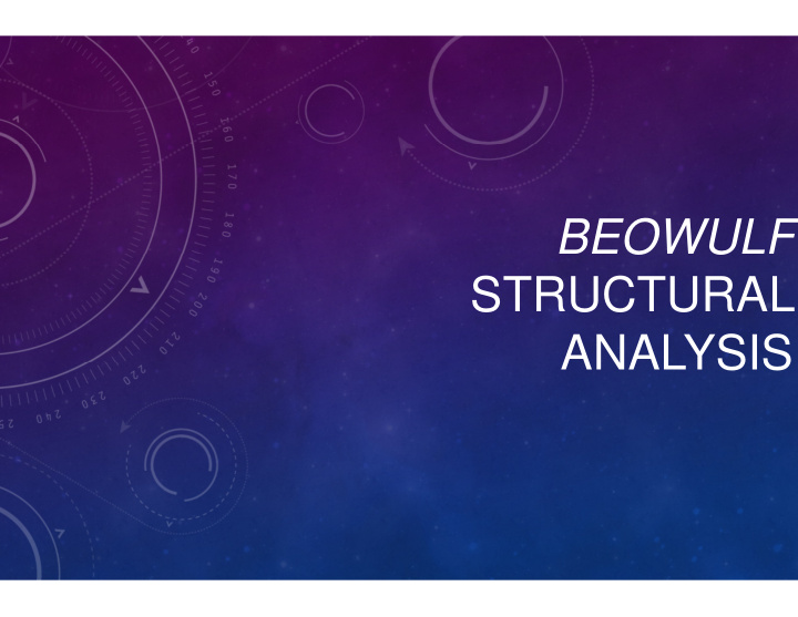 beowulf structural analysis i binary structure